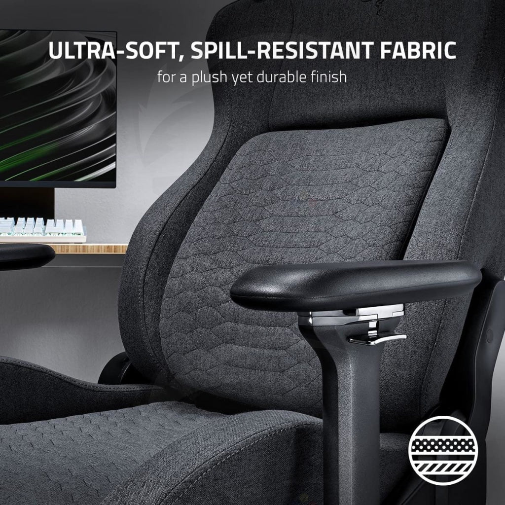 Razer Iskur - Dark Gray Fabric Gaming Chair with Built-in Lumbar Support Razer Iskur - Dark Gray Fabric Gaming Chair with Built-in Lumbar Support